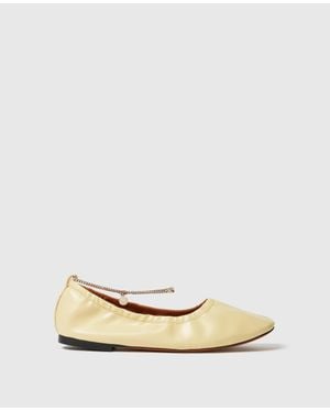 Stella McCartney Chain-detail Ballerina Flats - Natural