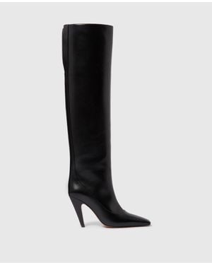 Stella McCartney Stella Spur Knee-High Heeled Boots - Black