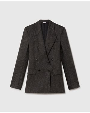Stella McCartney Double-Breasted Speckled Blazer - Black