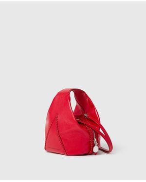 Stella McCartney Appaloosa Whipstitchtiny Bucket Bag - Red