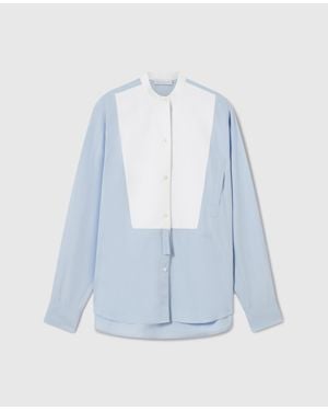 Stella McCartney Tuxedo Bib Poplin Shirt - Blue