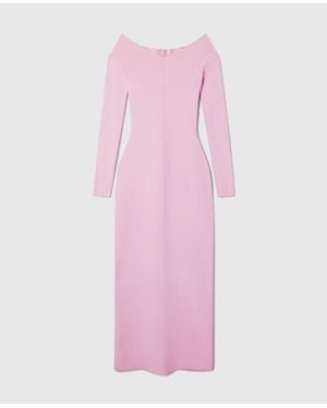 Stella McCartney Compact Knit Long Sleeve Dress - Pink