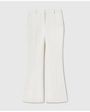 Stella McCartney High-Rise Bootcut Wool Pants - White