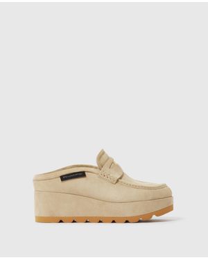 Stella McCartney Sneak-elyse Platform Loafer Slippers - White