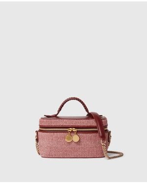 Stella McCartney Falabella Raffia Vanity Case, One Size - Pink