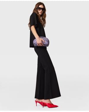 Stella McCartney Compact Knit Flared Pants - Black