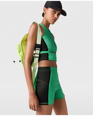 Stella McCartney Truelife High-Neck Crop Top - Green