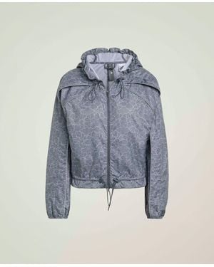 Stella McCartney High-Neck Hooded Jacket - Blue