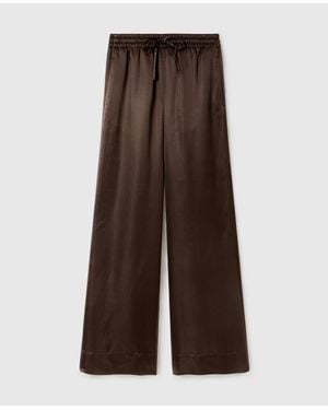 Stella McCartney Star Silk Jacquard Pants - Brown