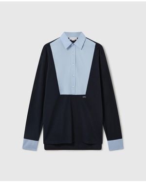 Stella McCartney Hybrid Polo Tailored Rugby Shirt - Blue