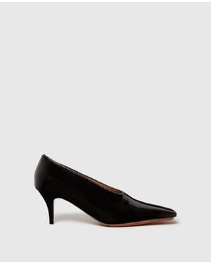 Stella McCartney Square-toe Patent Kitten Heels - Black