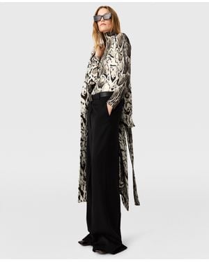 Stella McCartney Cloud Leopard High-Neck Bodysuit - White