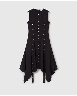 Stella McCartney Snap-Detail Midi Dress - Blue