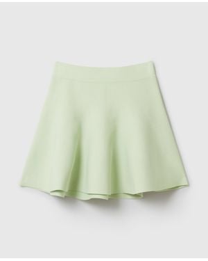 Stella McCartney Compact Knit Peplum Mini Skirt - Green