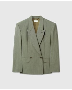 Stella McCartney Tropical Double-Breasted Waisted Jacket - Green