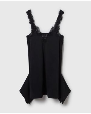 Stella McCartney Lace Trim Jersey Dress - Black