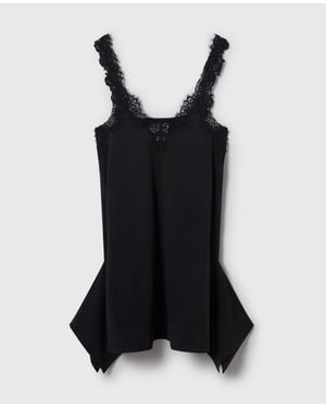 Stella McCartney Lace Trim Jersey Dress - Black