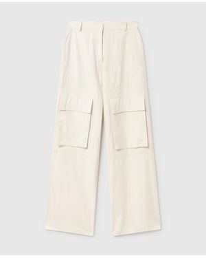 Stella McCartney Washed Cotton Cargo Pants - Natural