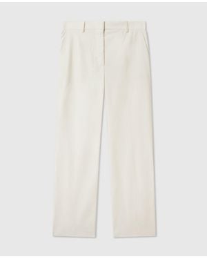 Stella McCartney Washed Cotton Straight Pants - White