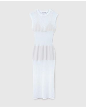 Stella McCartney Sheer Crochet Midi Dress - White
