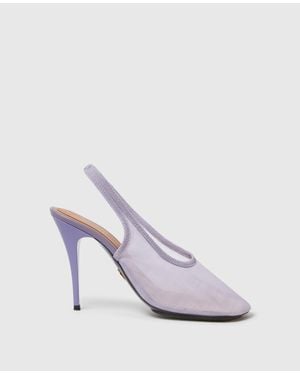 Stella McCartney Slingback Stretch Mesh Pumps - White
