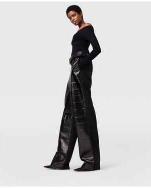 Stella McCartney Straight-Neck Long-Sleeve Top - Black