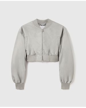 Stella McCartney Cropped Bomber Jacket - Gray