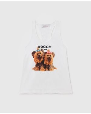 Stella McCartney Jeff Koons Doggy Style Tank - White