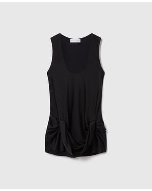 Stella McCartney Draped Satin Top - Black