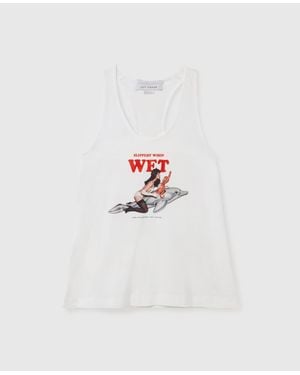 Stella McCartney Jeff Koons Slippery When Wet Tank - White