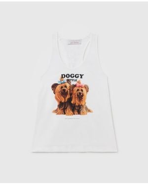 Stella McCartney Jeff Koons Doggy Style Tank - White