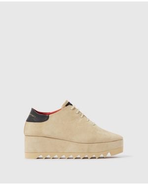 Stella McCartney Elyse Lace-Up Platforms - Natural