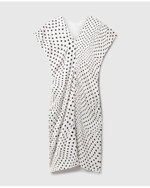 Stella McCartney Polka Dot V-Neck Midi Dress - White