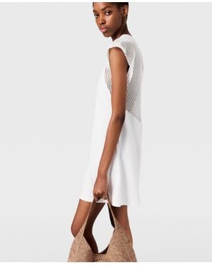 Stella McCartney Net Panel A-Line Mini Dress - White