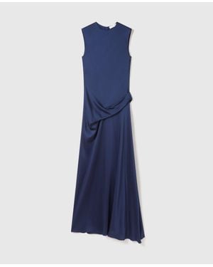 Stella McCartney Draped Satin Gown - Blue