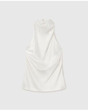 Stella McCartney Satin Halterneck Top - White