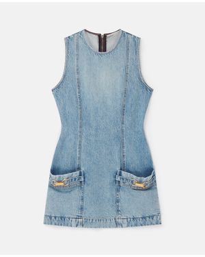 【送料&関税込】Stella McCartney Wash Denim Dress Stella McCartney Linda Sleeveless Denim Dress Blue
