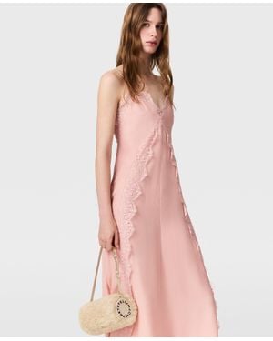 Stella McCartney Lace-Trimmed Midi Dress - Pink