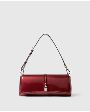 Stella McCartney Ryder Patent Pochette Shoulder Bag - Red