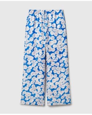 Stella McCartney Daisy Print Oversized Pants - Blue