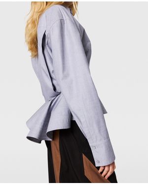 Stella McCartney Chambray Peplum Shirt - Blue