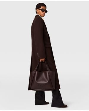 Stella McCartney Double-Breasted Brushed Wool Coat - White