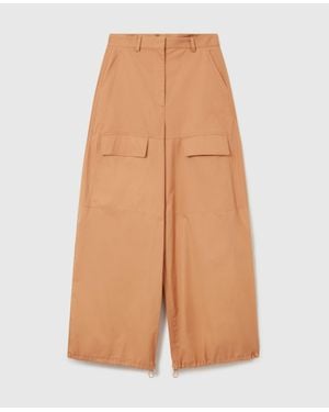 Stella McCartney Wide-Leg Cargo Pants - Natural