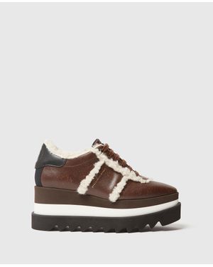 Stella McCartney Vegan Plush-lined Sneak-elyse - Brown