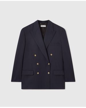 Stella McCartney Oversized Double-Breasted Blazer - Blue