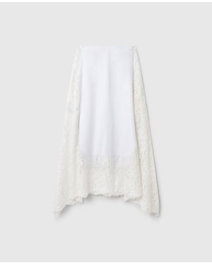 Stella McCartney Lace Panel Midi Skirt - White