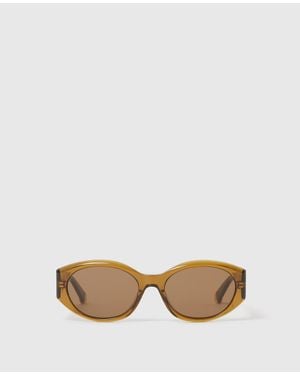 Stella McCartney Logo Oval Sunglasses - Natural