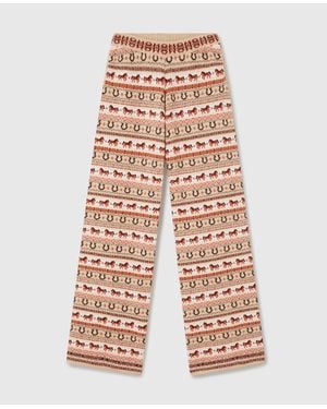 Stella McCartney Wool Wide-Leg Pants - Natural