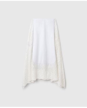Stella McCartney Lace Panel Midi Skirt - White