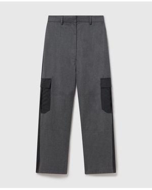Stella McCartney Paneled Slouchy Cargo Pants - Gray